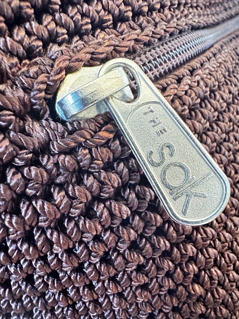 The Sak Chocolate Brown Woven Shoulder Bag